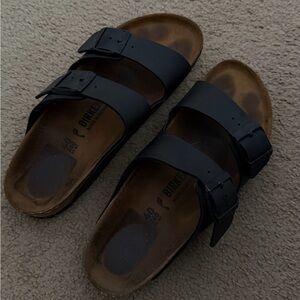 Birkenstock Black Leather Sandals